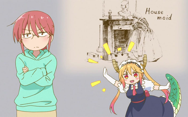 You are here Home > Anime Reviews > Miss Kobayashi’s Dragon Maid: draken en mensen samen Miss Kobayashi’s Dragon Maid anime review
