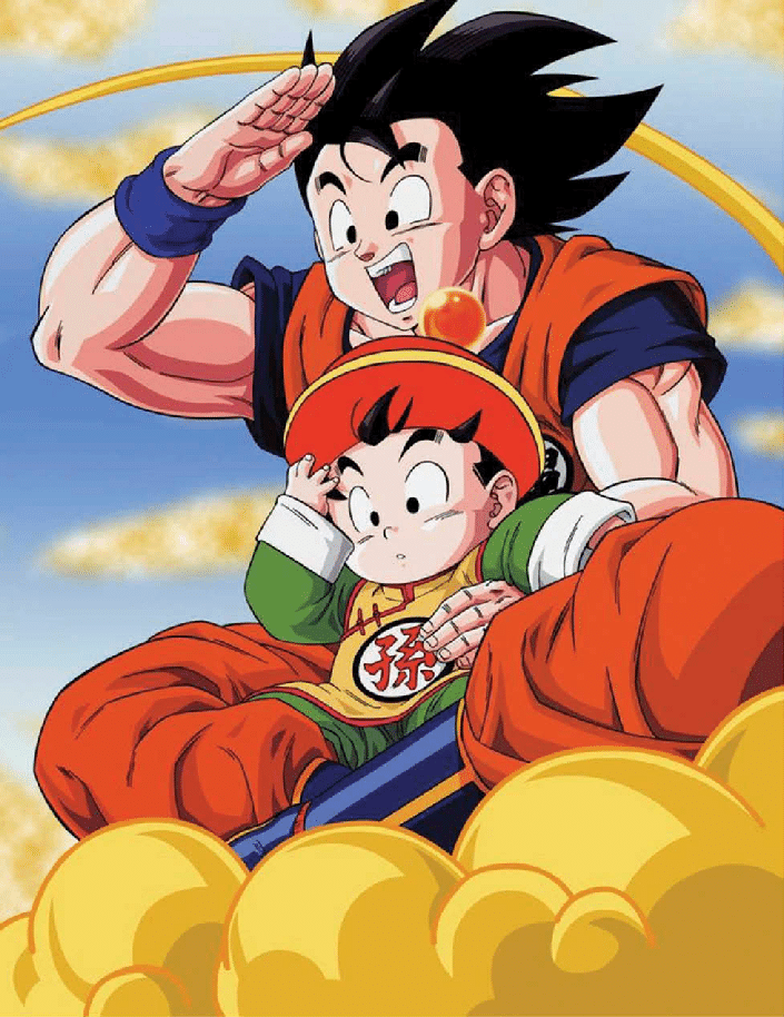 Voorbeelden van anime stijlen: Dragon Ball Z.